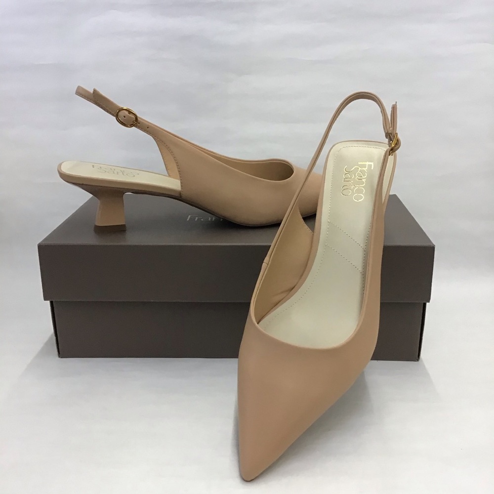 New Franco Sarto women’s nude kitten heal size 10 with adjustable ankle strap